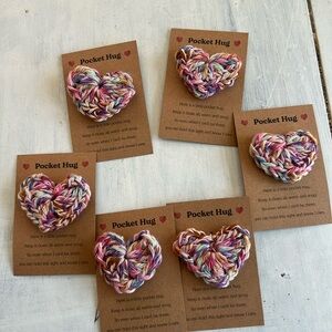Crochet Pocket Hug Heart Perfect Valentine or Support Gift